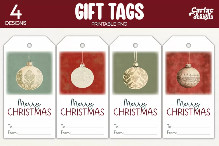 Christmas Gift Tags, Merry Christmas Printable Tags