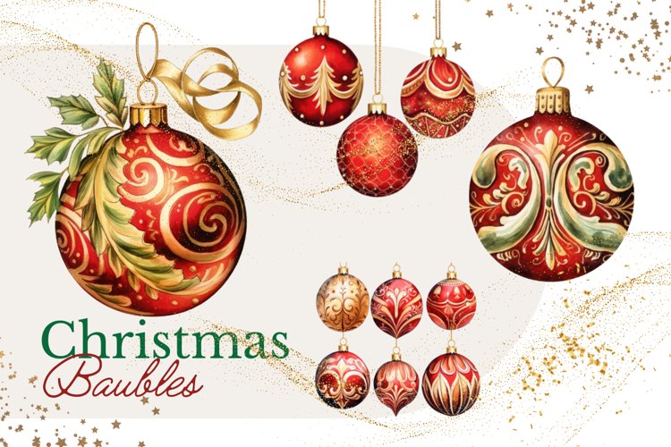 Christmas Ball Ornament Clipart Image 22