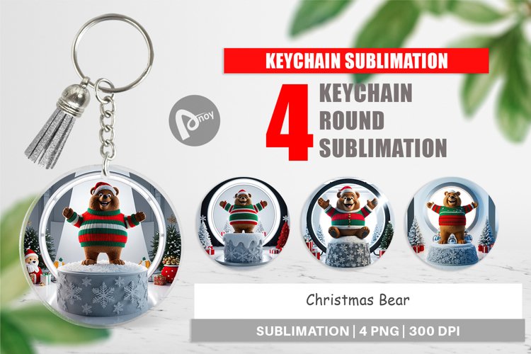 Keychain Christmas Bear