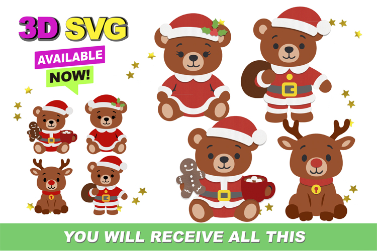 3D Christmas SVG Image 13