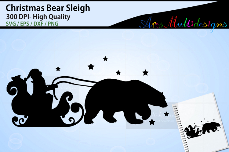 Christmas Sleigh Bear
