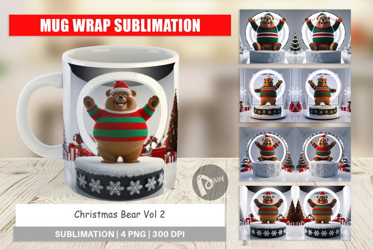Mug Wrap Christmas Bear