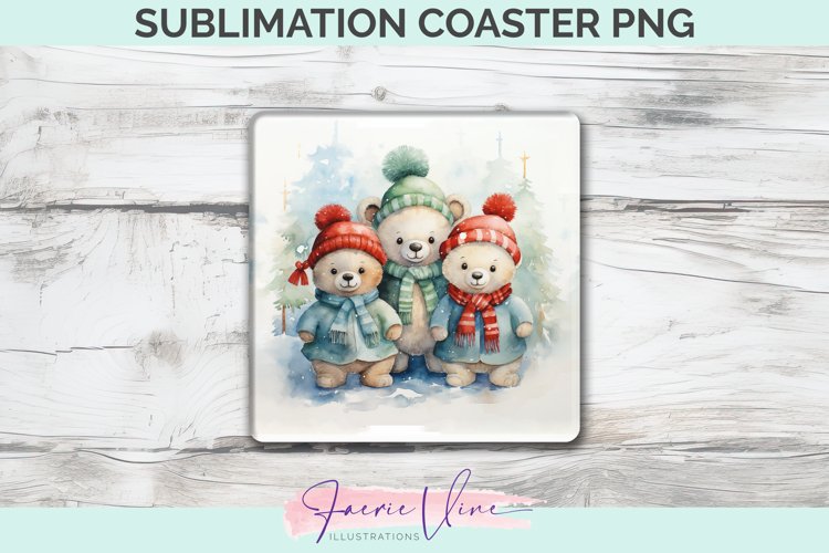 Christmas Sublimation Square Coaster example image 1