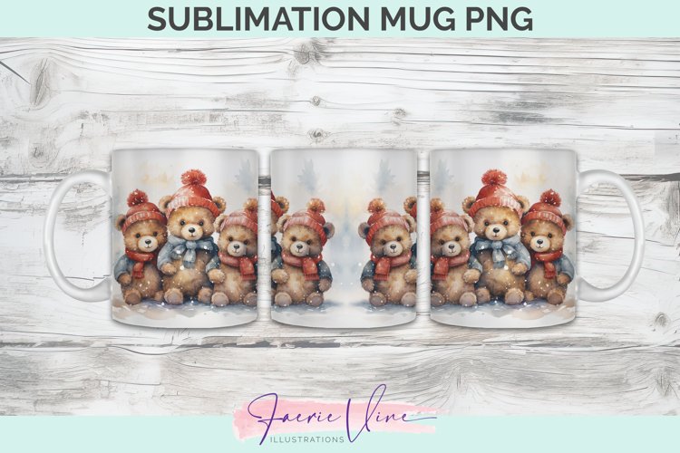 Christmas Bears Sublimation Mug