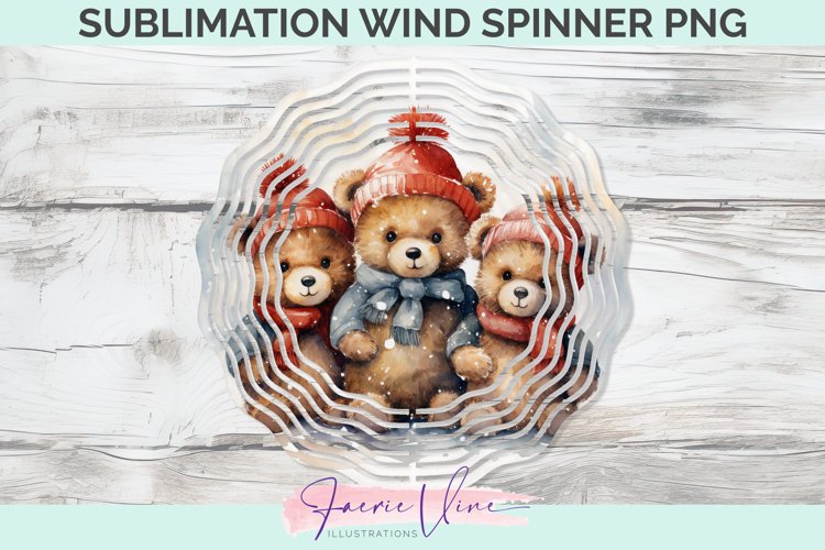 Christmas Bears Sublimation Wind Spinner example image 1