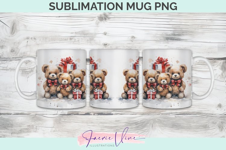 Christmas Bears Sublimation Mug