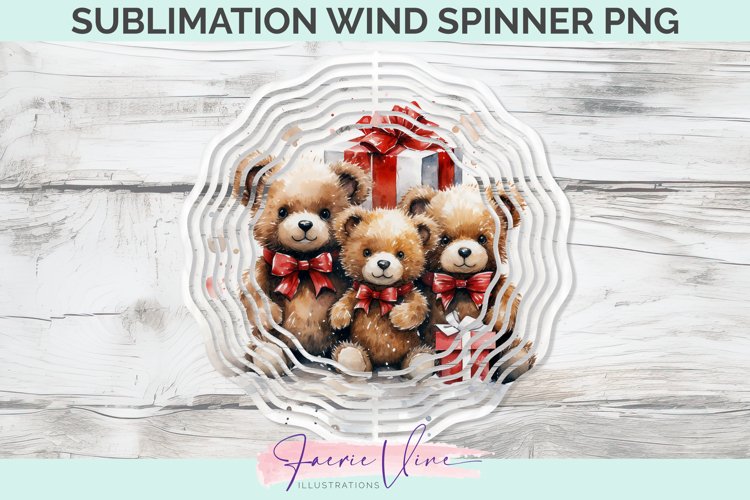 Christmas Bears Sublimation Wind Spinner example image 1