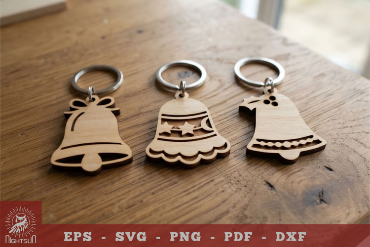 Christmas Bell Lasercut Keychain Collection