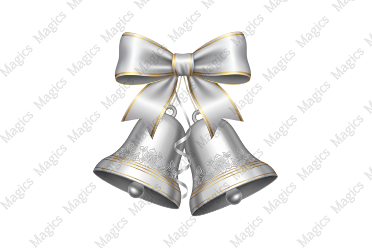 Christmas Bell With Bow Png