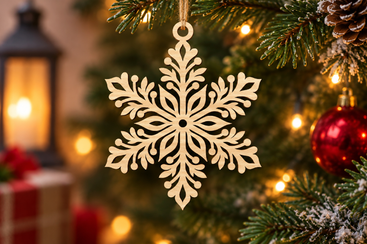 Christmas Berry Snowflake Ornament SVG