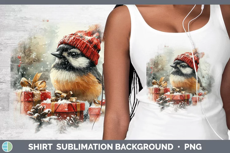 Christmas Birds 01 Chickadee Shirt Sublimation Sublimation B