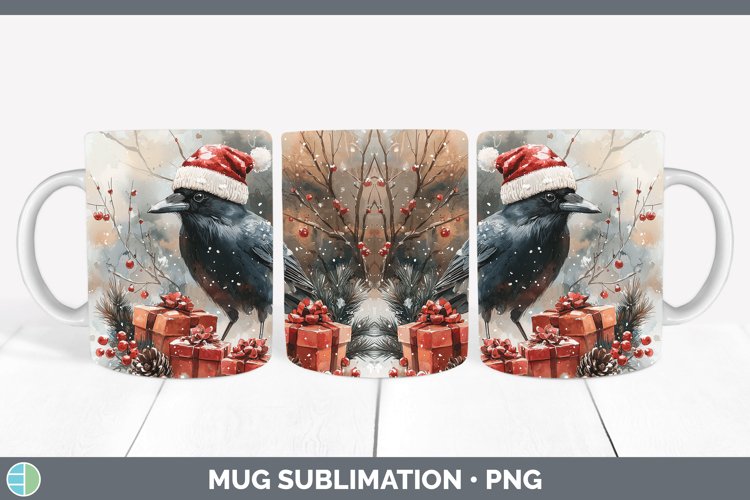 GorgeousChristmas Birds 01 Mug Wrap design.