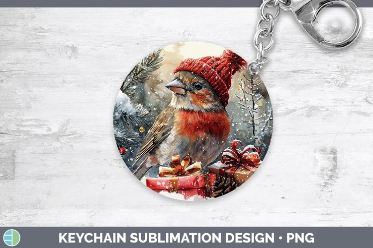 GorgeousChristmas Birds 01 Keychain design.