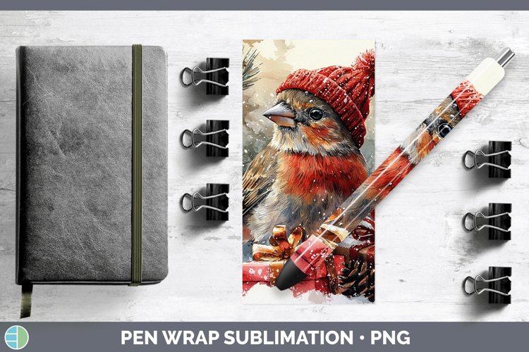 GorgeousChristmas Birds 01 Pen Wrap design.