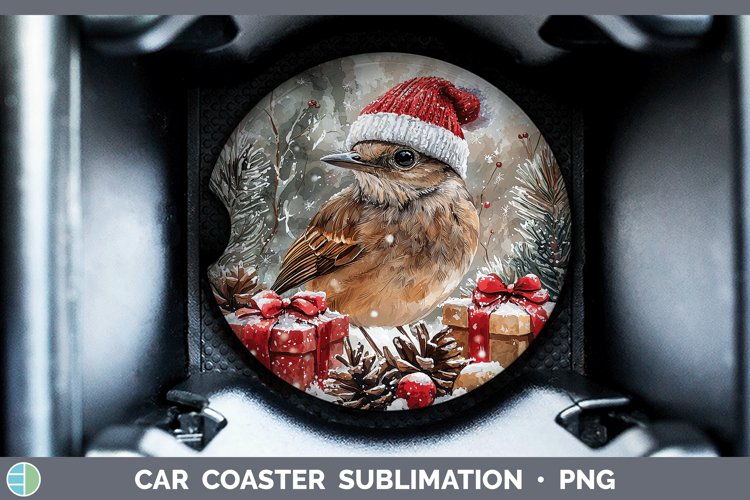 GorgeousChristmas Birds 01 Car Coaster design.