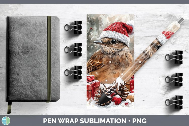 GorgeousChristmas Birds 01 Pen Wrap design.