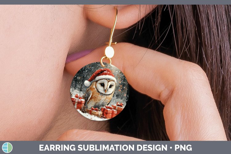 GorgeousChristmas Birds 01 Round Earrings design.
