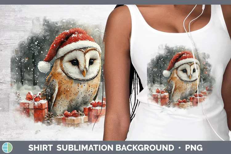 Christmas Birds 01 Owl Shirt Sublimation Sublimation Backgro