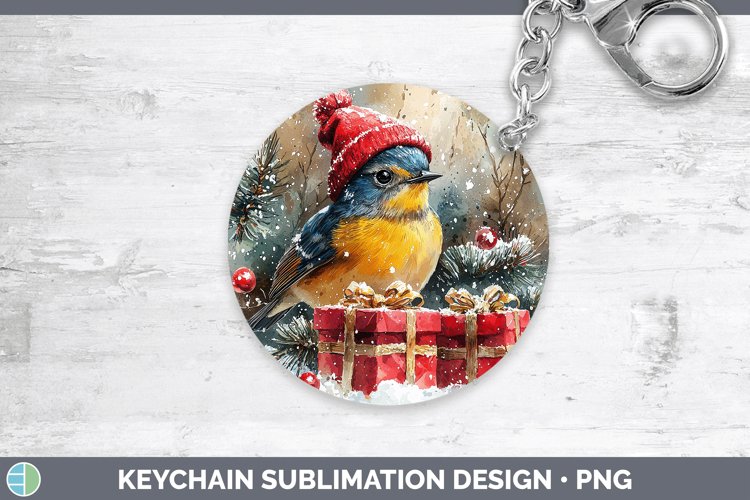 GorgeousChristmas Birds 01 Keychain design.