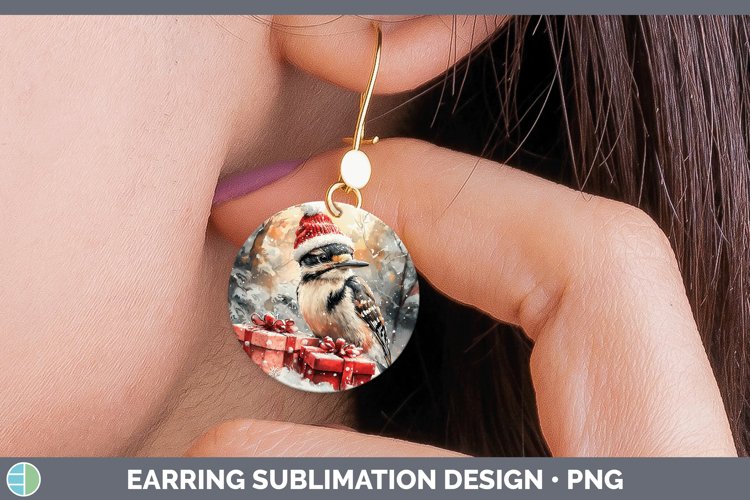 GorgeousChristmas Birds 01 Round Earrings design.