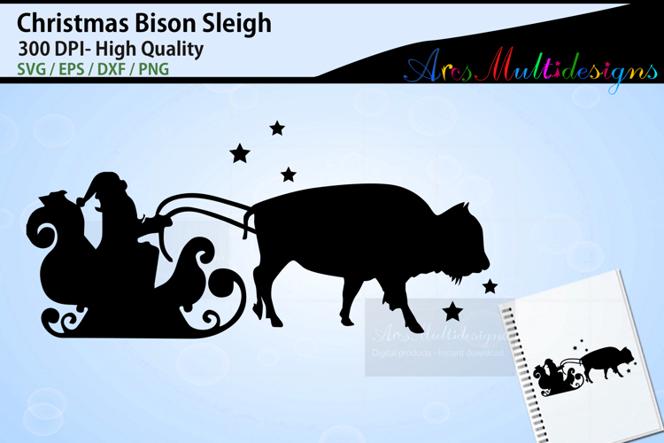 Christmas Sleigh Bison