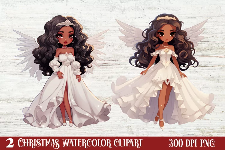 Christmas Black Angel Clipart , Christmas Angel PNG