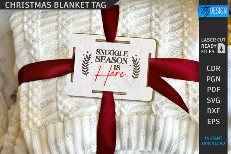 Christmas Blanket Tag Laser Cut|Xmas Gift Tags|Holidays SVG