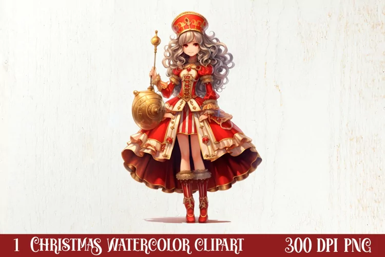 Christmas Blonde Girl Clipart Sublimation, Christmas Clipart