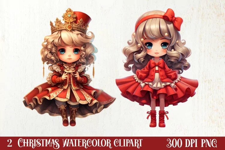 Christmas Blonde Girl Clipart Sublimation, Christmas Clipart