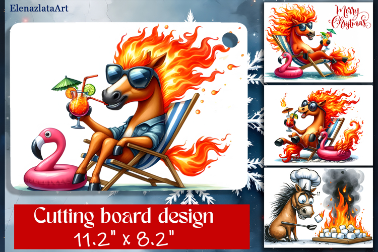 Cute animal Cutting Board Designs, Horse sarcastic