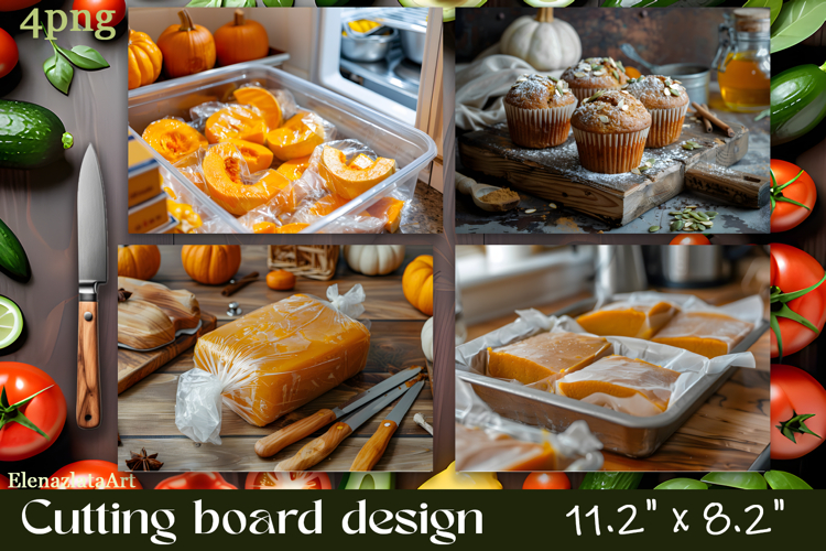 FOOD cutting board sublimation PNG