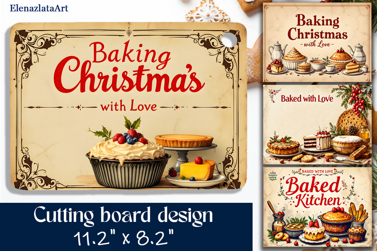 Merry christmas Sublimation cutting board, Winter board