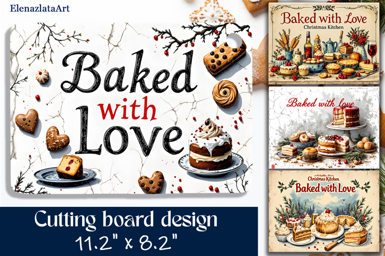 Merry christmas Sublimation cutting board, Winter board