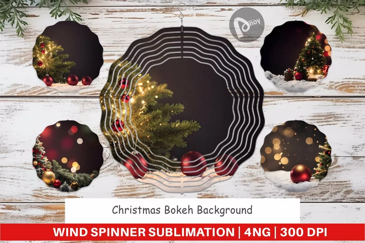 Wind Spinner Christmas Bokeh