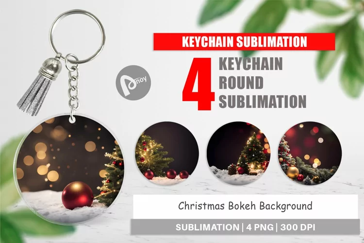 Keychain Christmas Bokeh