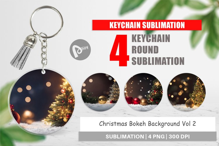 Keychain Christmas Bokeh example image 1