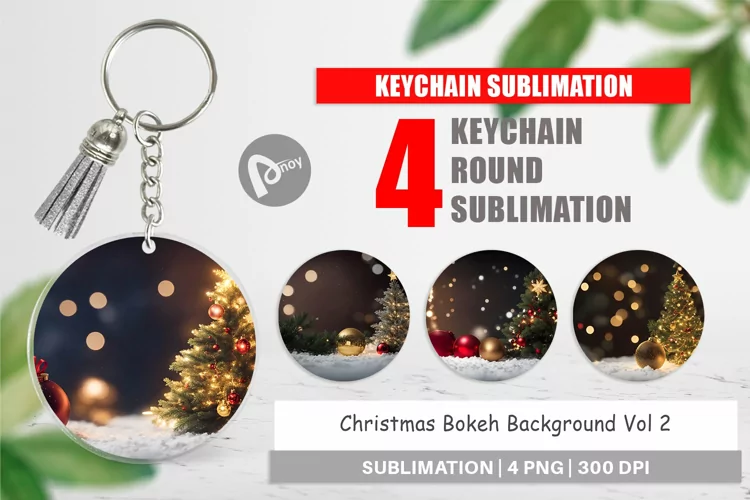 Keychain Christmas Bokeh