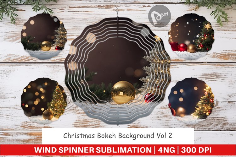 Wind Spinner Christmas Bokeh example image 1
