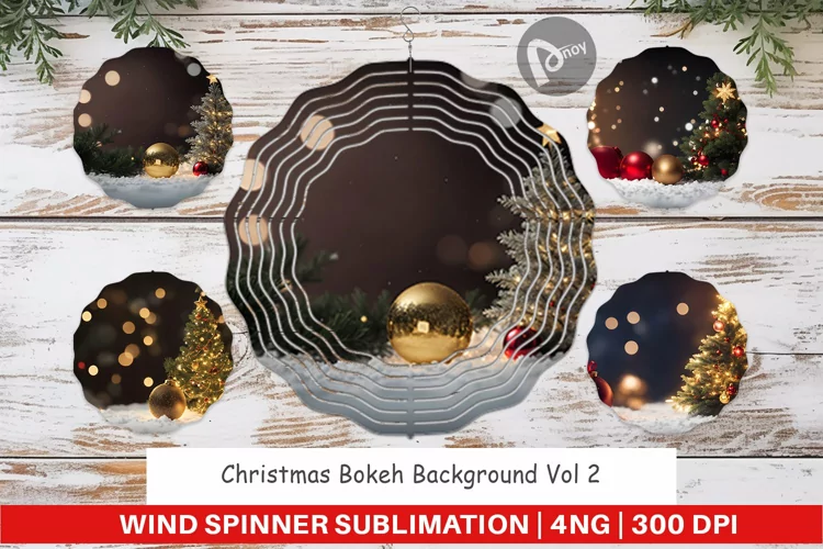 Wind Spinner Christmas Bokeh