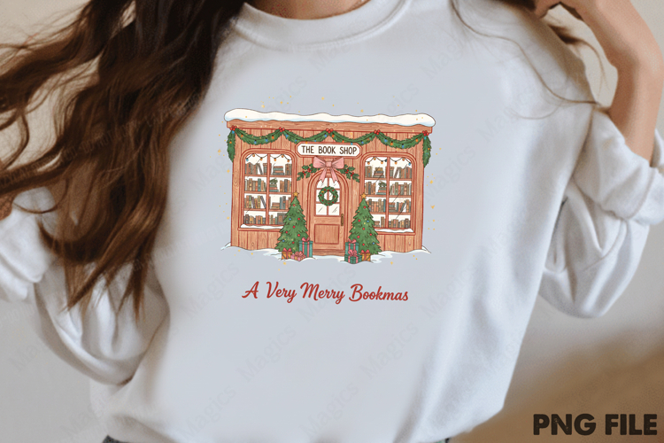 Christmas Bookish PNG Sublimation
