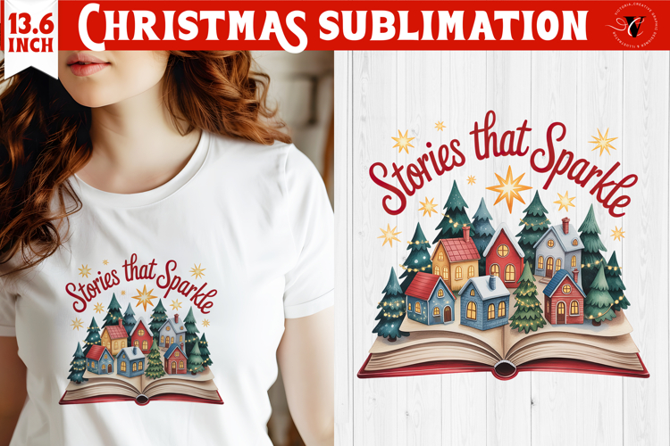 Christmas Book Lover Sublimation | Bookish Christmas PNG