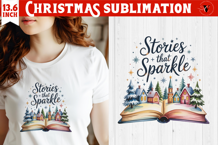 Christmas Book Lover Sublimation | Bookish Christmas PNG