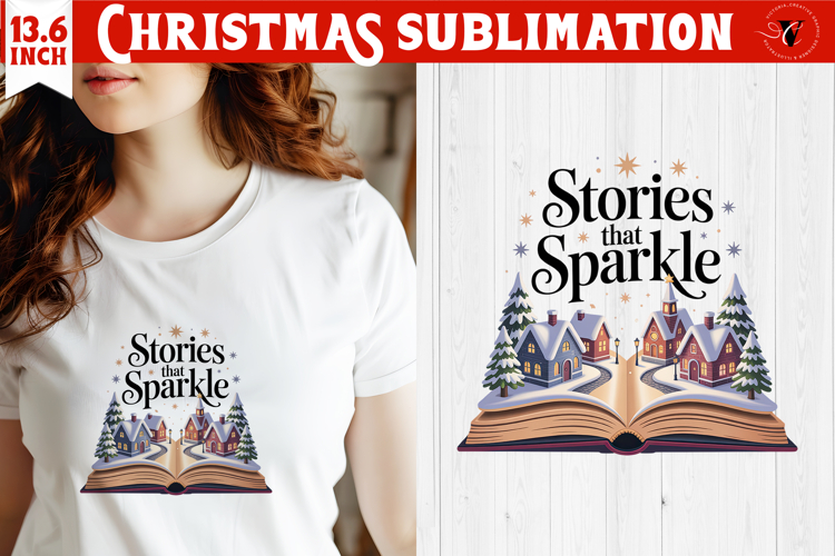 Christmas Book Lover Sublimation | Bookish Christmas PNG