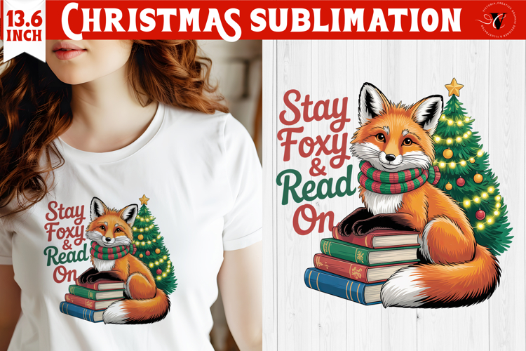 Christmas Book Lover Sublimation | Bookish Christmas PNG