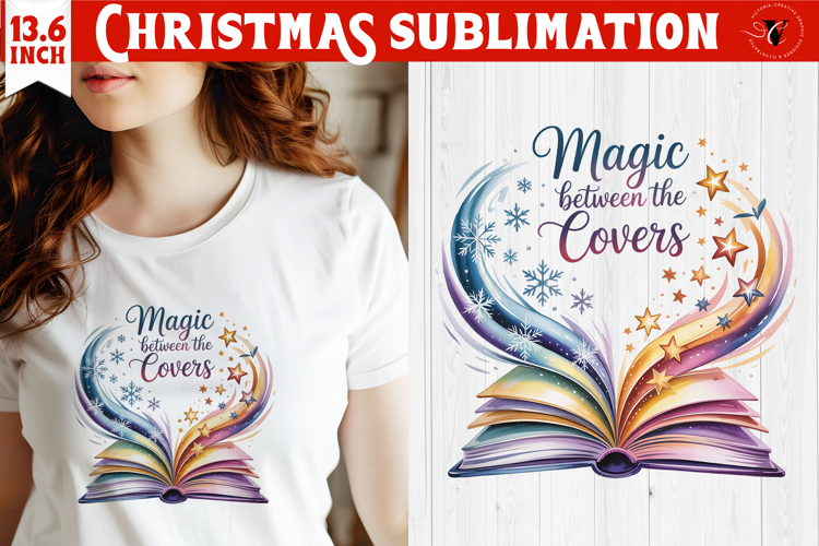 Christmas Book Lover Sublimation | Bookish Christmas PNG