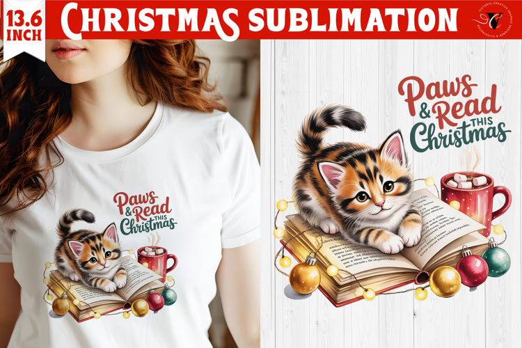 Christmas Book Lover Sublimation | Bookish Christmas PNG