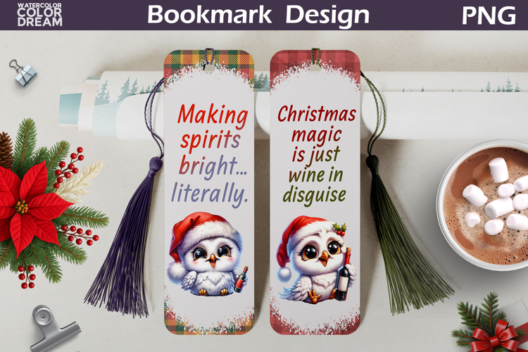 Christmas Bookmarks | Funny Wine Quotes Bookmark