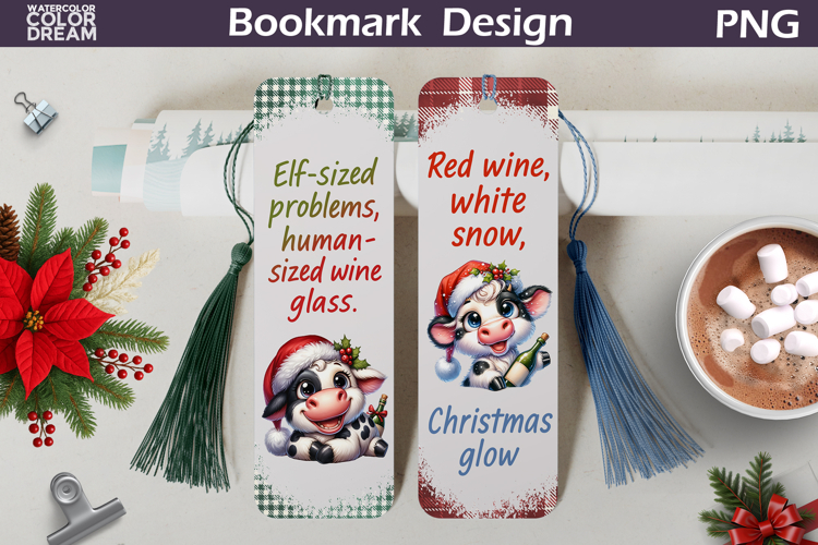Christmas Bookmarks | Funny Wine Quotes Bookmark