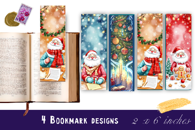 Winter Bookmarks PNG Printable | Christmas bookmarks