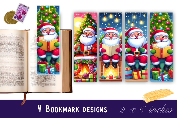 Winter Bookmarks PNG Printable | Christmas bookmarks
